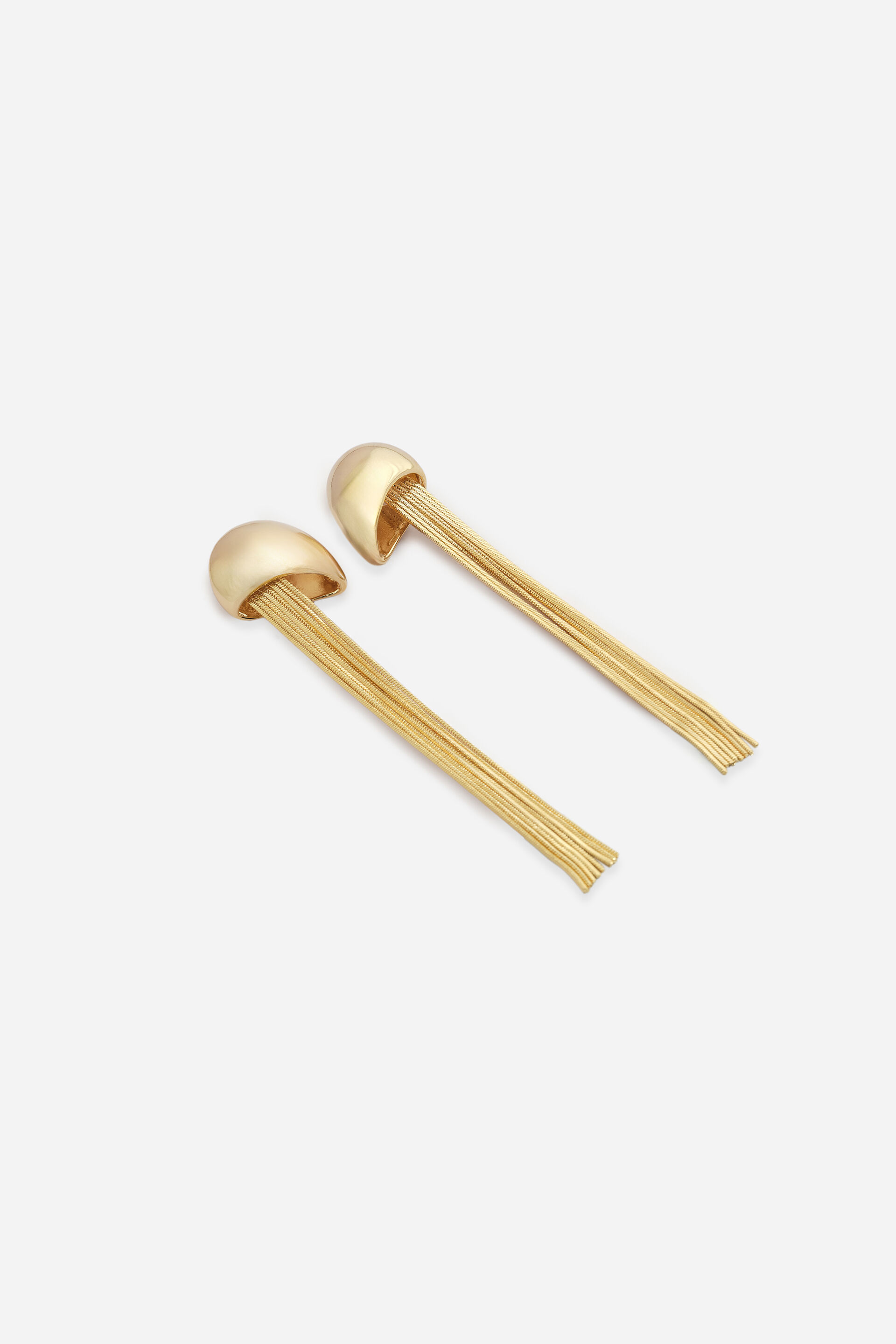 Gold Tassel Earrings, , image 2